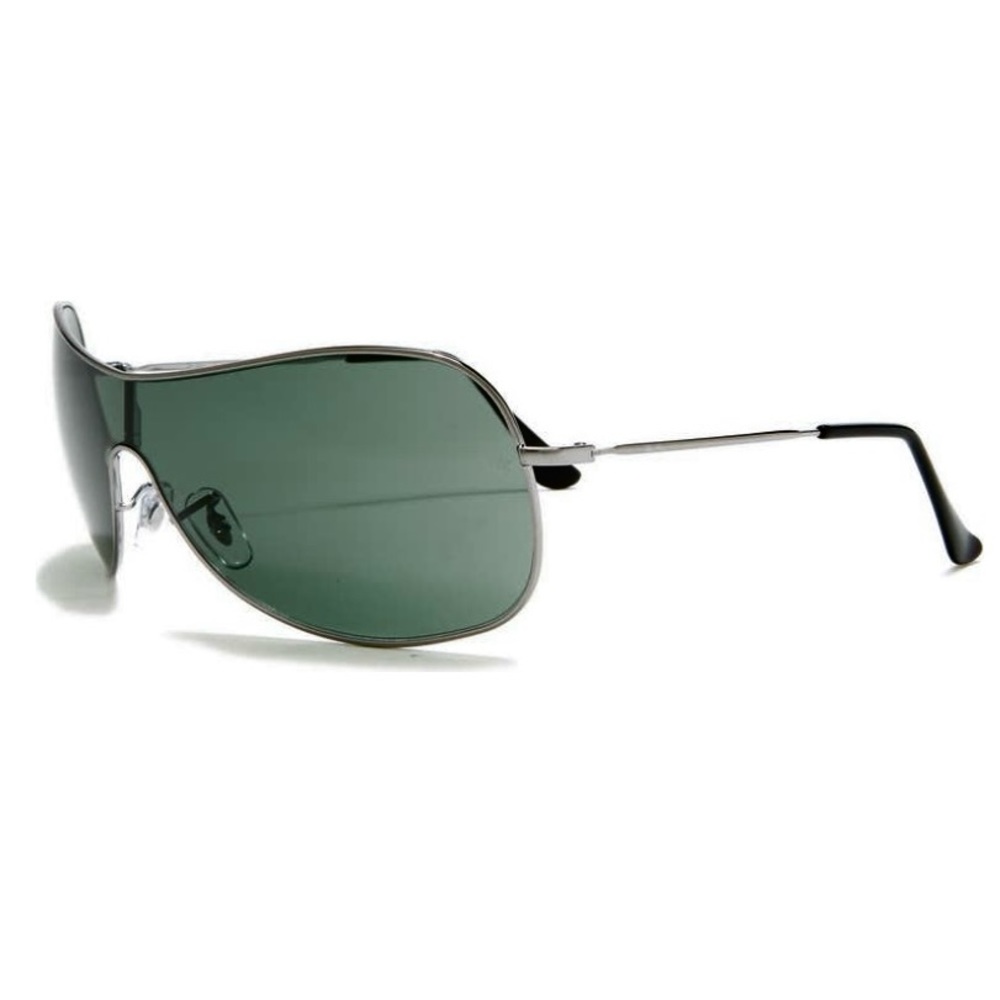 Ray-Ban 125mm Pilot Shield Oversized Sunglasses Gunmetal Gray Unisex - Picture 10 of 10